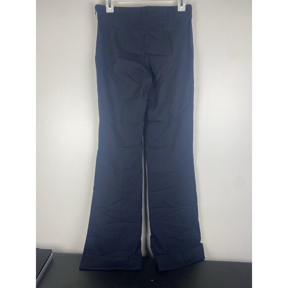 Tory Burch Women's Sailor Wide Leg Trousers Size 2 Navy Blue Small Hole - Picture 5 of 12